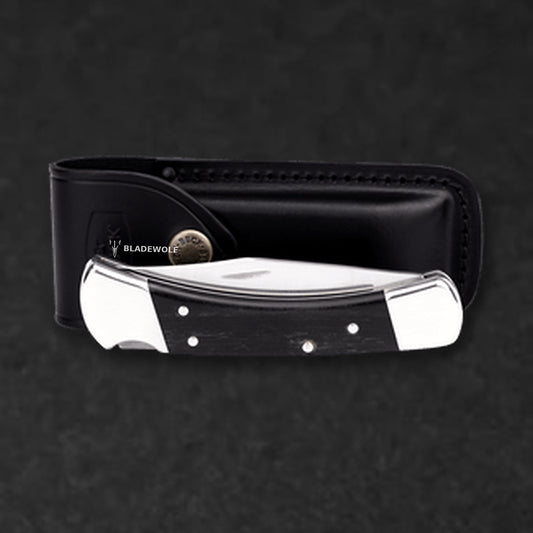 110 Folding Hunter Knife - Nickel Silver Clip Point - BladeWolf A2Z image 2