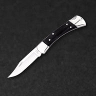 110 Folding Hunter Knife - Nickel Silver Clip Point - BladeWolf A2Z image 10