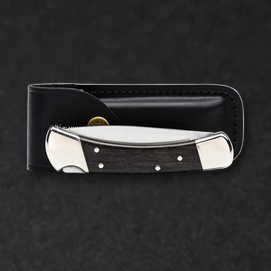 110 Folding Hunter Knife - Nickel Silver Drop Point - BladeWolf A2Z image 2
