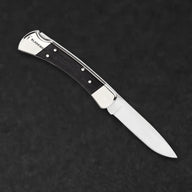 110 Folding Hunter Knife - Nickel Silver Drop Point - BladeWolf A2Z image 3