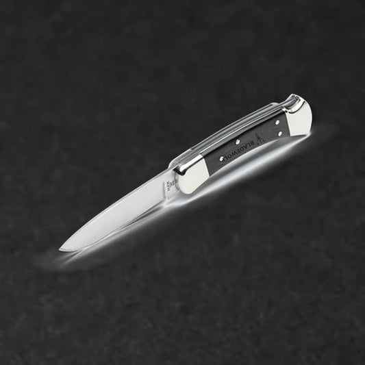 110 Folding Hunter Knife - Nickel Silver Drop Point - BladeWolf A2Z image 5