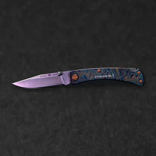 110 Slim Pro TRX - Oil Slick Anodized Titanium - BladeWolf A2Z image 9
