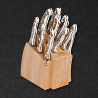 12 Piece Kitchen Cutlery Set with Wood Block, Elk - BladeWolf A2Z image 8