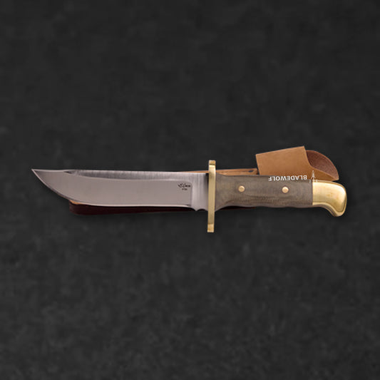 124 Frontiersman - 5160, Micarta, Brass - BladeWolf A2Z image 3