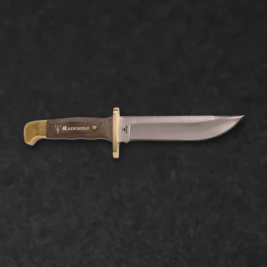 124 Frontiersman - 5160, Micarta, Brass - BladeWolf A2Z image 6