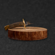 124 Frontiersman - 5160, Micarta, Brass - BladeWolf A2Z image 9