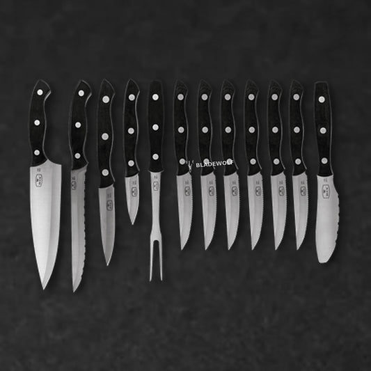 12 Piece Kitchen Cutlery Set with Wood Block