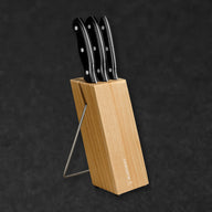 3 Piece Cutlery Set with Wood Block | Chef Kitchen Knife - BladeWolf A2Z image 1