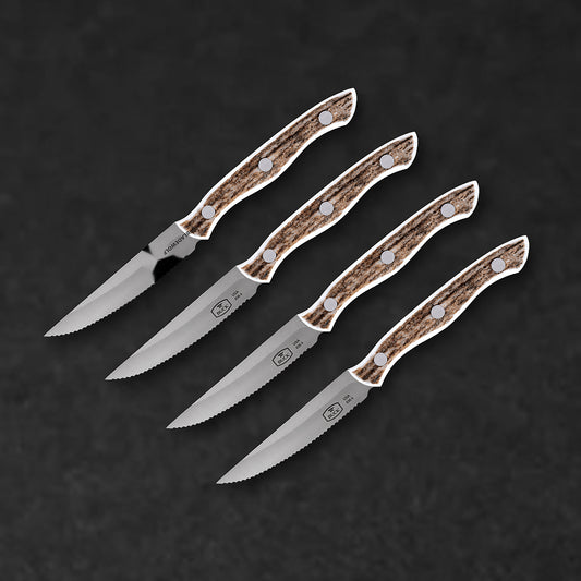 4 Piece Steak Knife Set, Elk