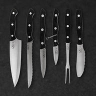 6 Piece Cutlery Set with Wood Block | Chef Kitchen Knife - BladeWolf A2Z image 2
