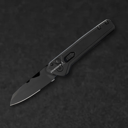 Wharncliffe Deploy Auto Automatic Folding Knife - Aluminum (Model 838)