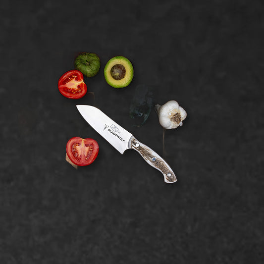 945 Elk Santoku Knife | Chef Kitchen Knife - BladeWolf A2Z image 10