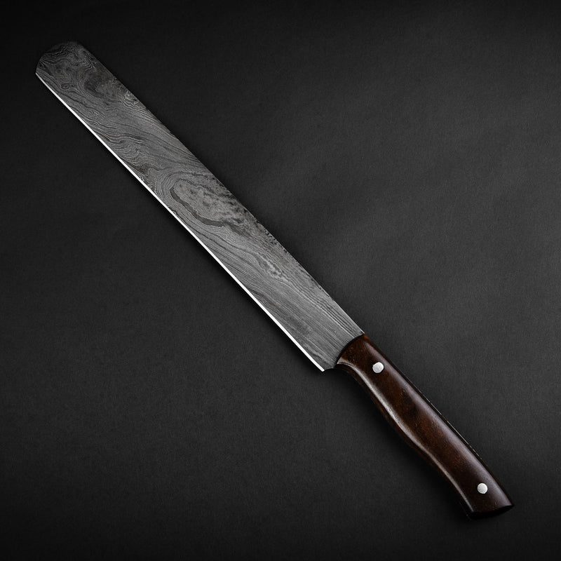 Meat Lover's Hand-Forged Damascus Steel Kitchen Set of 3 - Walnut