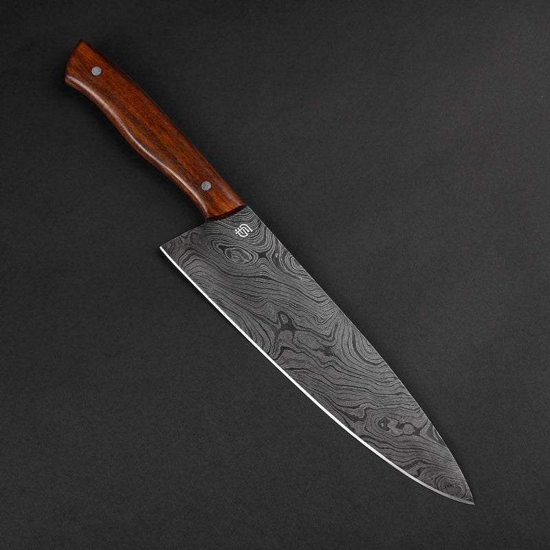 The Minimalist Hand-Forged Damascus Steel 2-Knife Kitchen Set