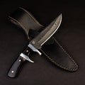 Hector Hand-Forged Damascus Steel Sub-Hilt Knife - Black G10