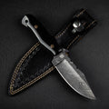 Becknell Hand-Forged Damascus Steel Hunting Knife - Black G10