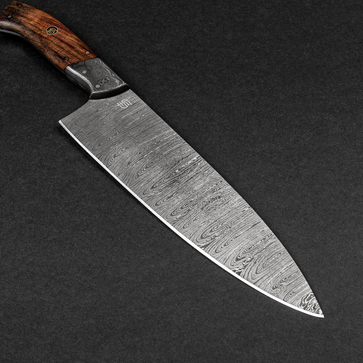 Cuisinier Hand-Forged Damascus Steel 8" Chef Knife - Walnut