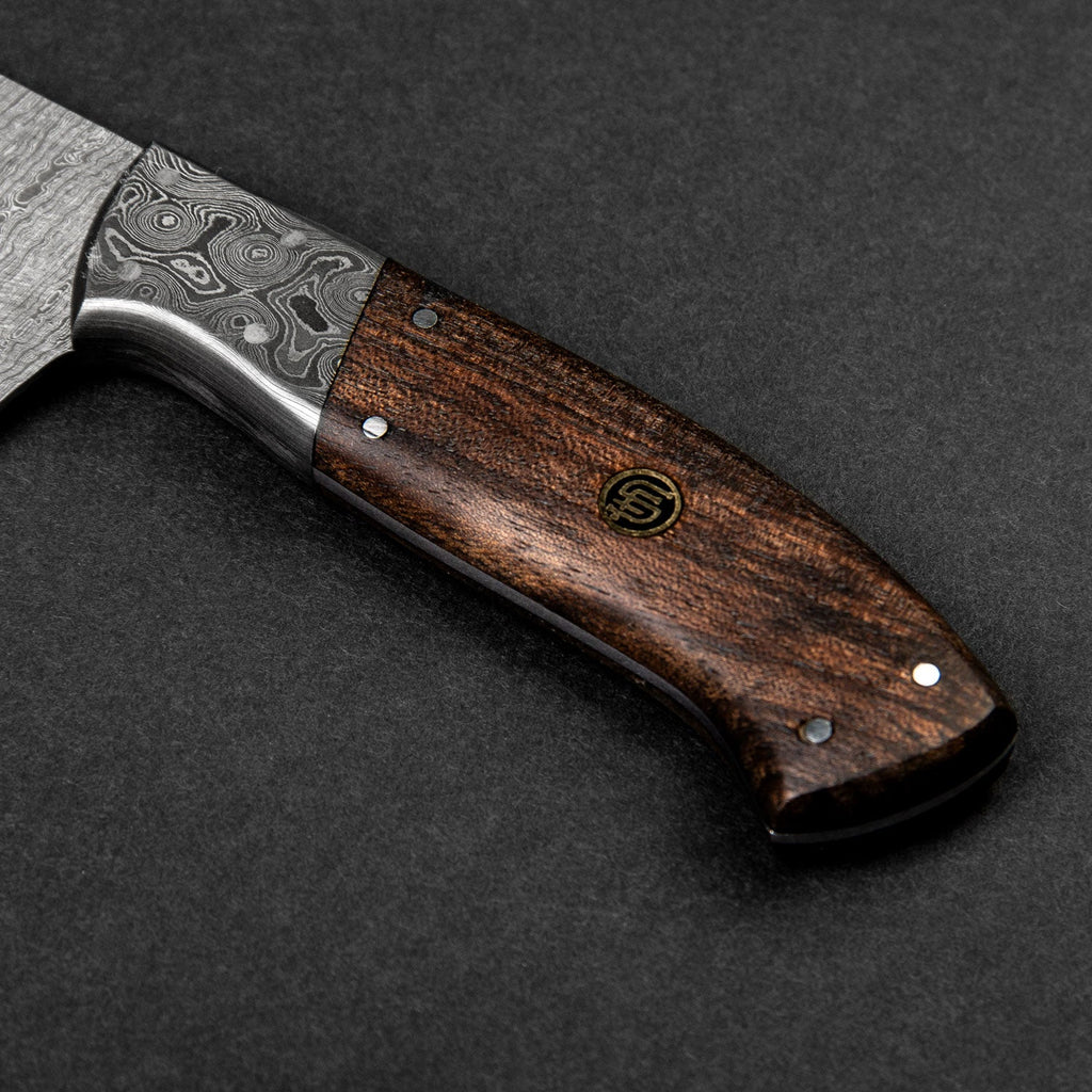 Cuisinier Hand-Forged Damascus Steel 8" Chef Knife - Walnut