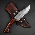 Scythian Hand-Forged Damascus Steel Hunting Knife - Pakkawood