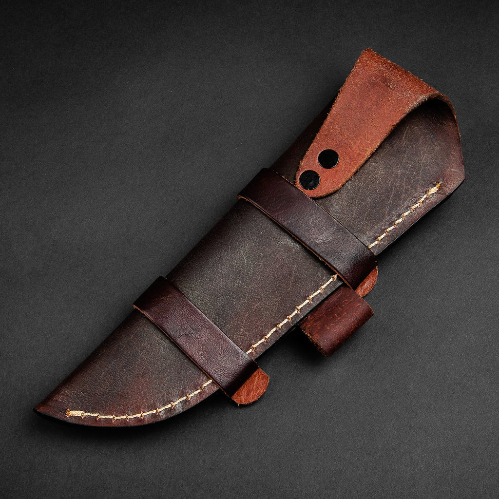 Scythian Hand-Forged Damascus Steel Hunting Knife - Pakkawood