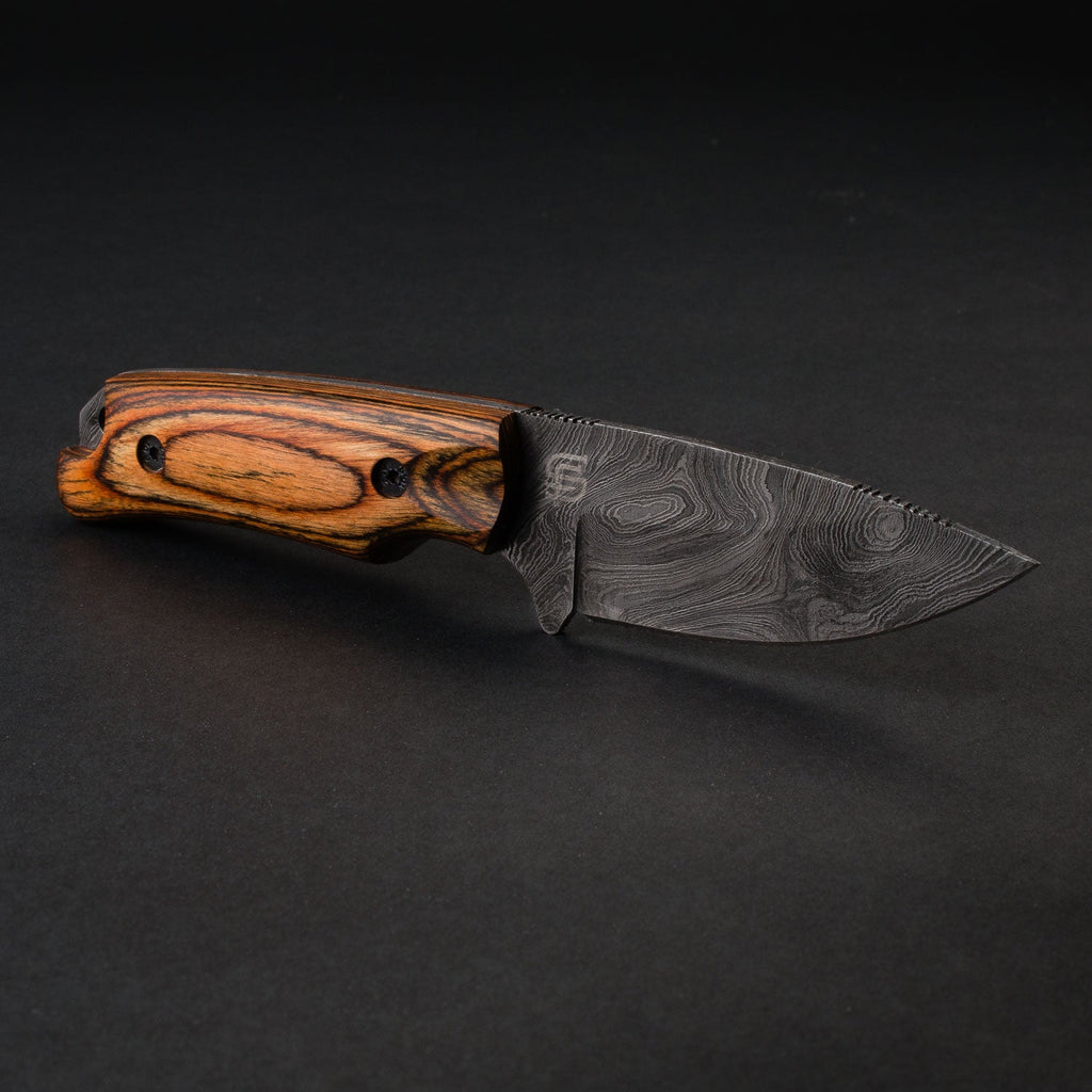Boone Hand-Forged Damascus Steel Skinner -Tali Wood
