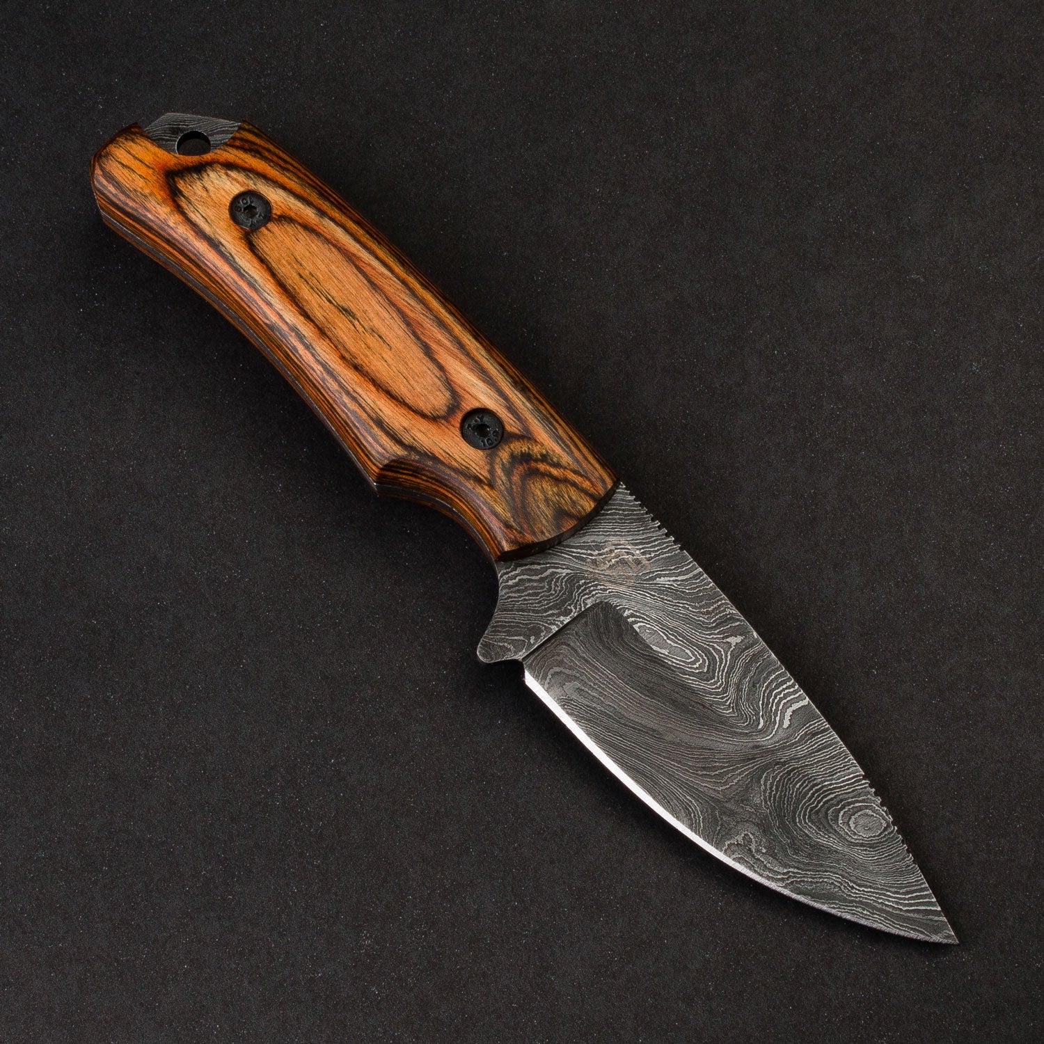 Boone Hand-Forged Damascus Steel Skinner -Tali Wood