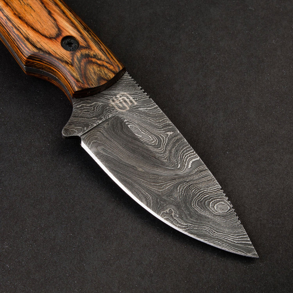 Boone Hand-Forged Damascus Steel Skinner -Tali Wood