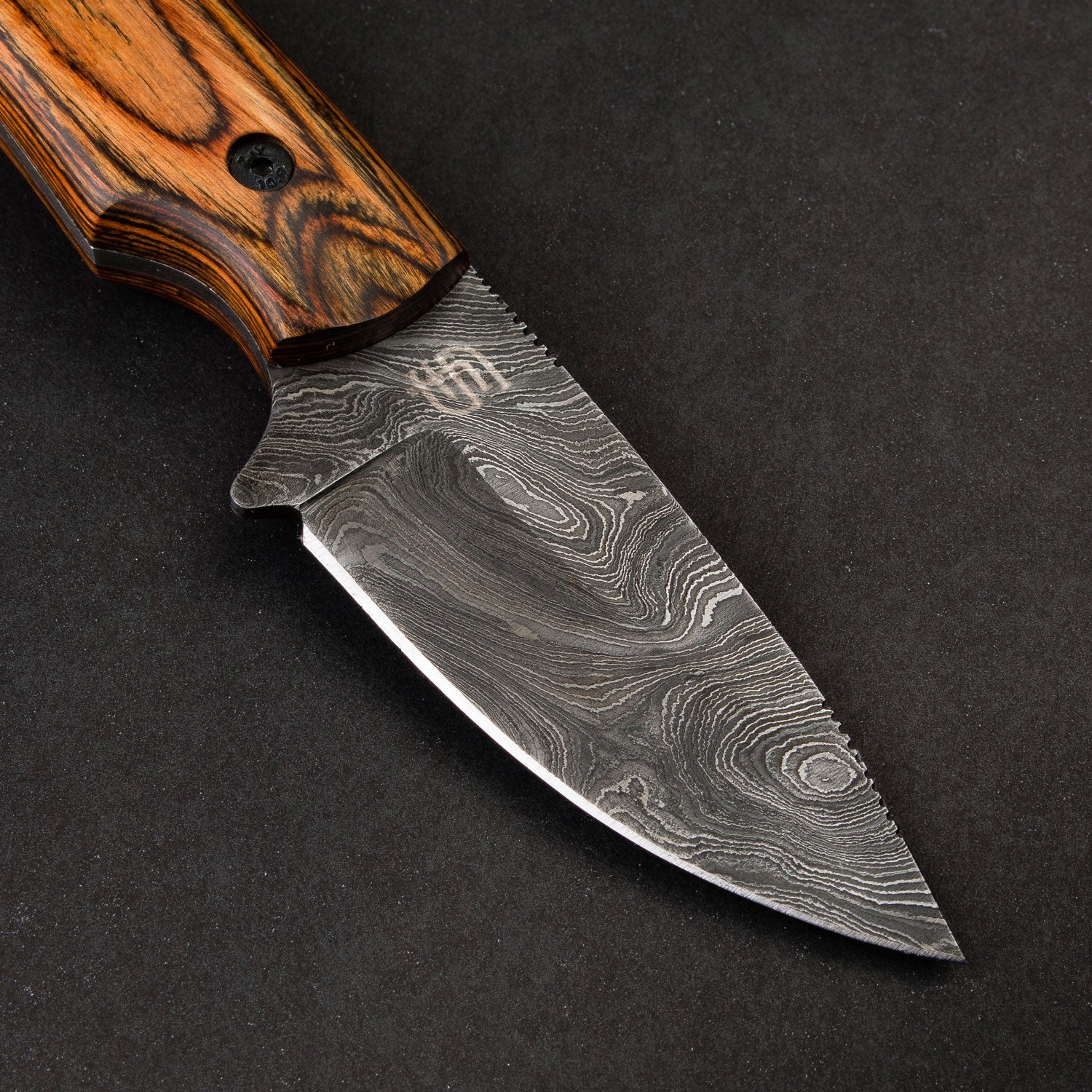 Boone Hand-Forged Damascus Steel Skinner -Tali Wood