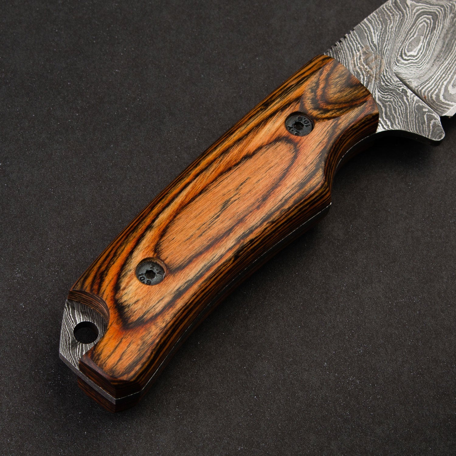 Boone Hand-Forged Damascus Steel Skinner -Tali Wood