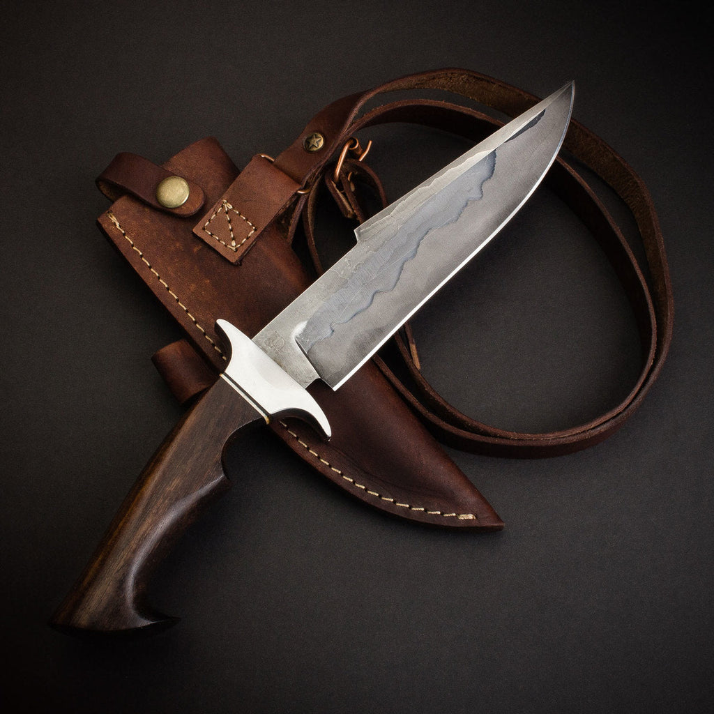 Hugh Glass Hand-Forged San Mai Steel Hunting Knife - Tali Wood