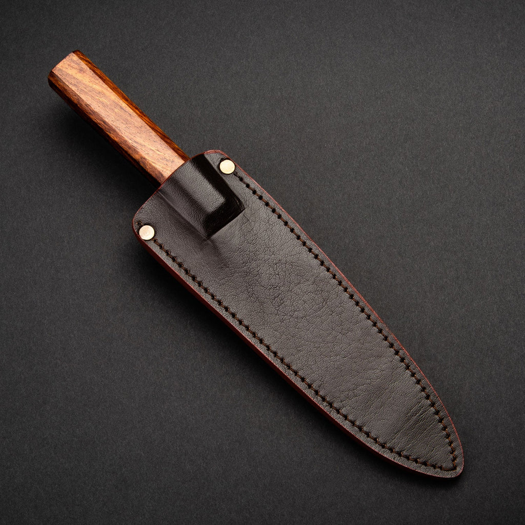 Itamae Hand-Forged Damascus Steel 7" Santoku Chef Knife - Olive Wood and Rosewood