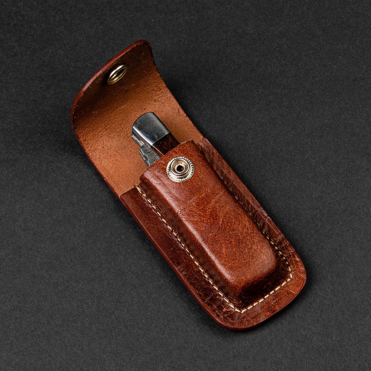 Falcon Hand-Forged Damascus Steel 2-Blade Folding Knife - Rosewood
