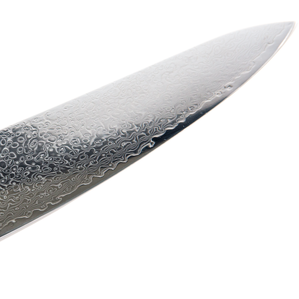 Octad Japanese Damascus Steel 9" Chef Knife with Ebony Handle