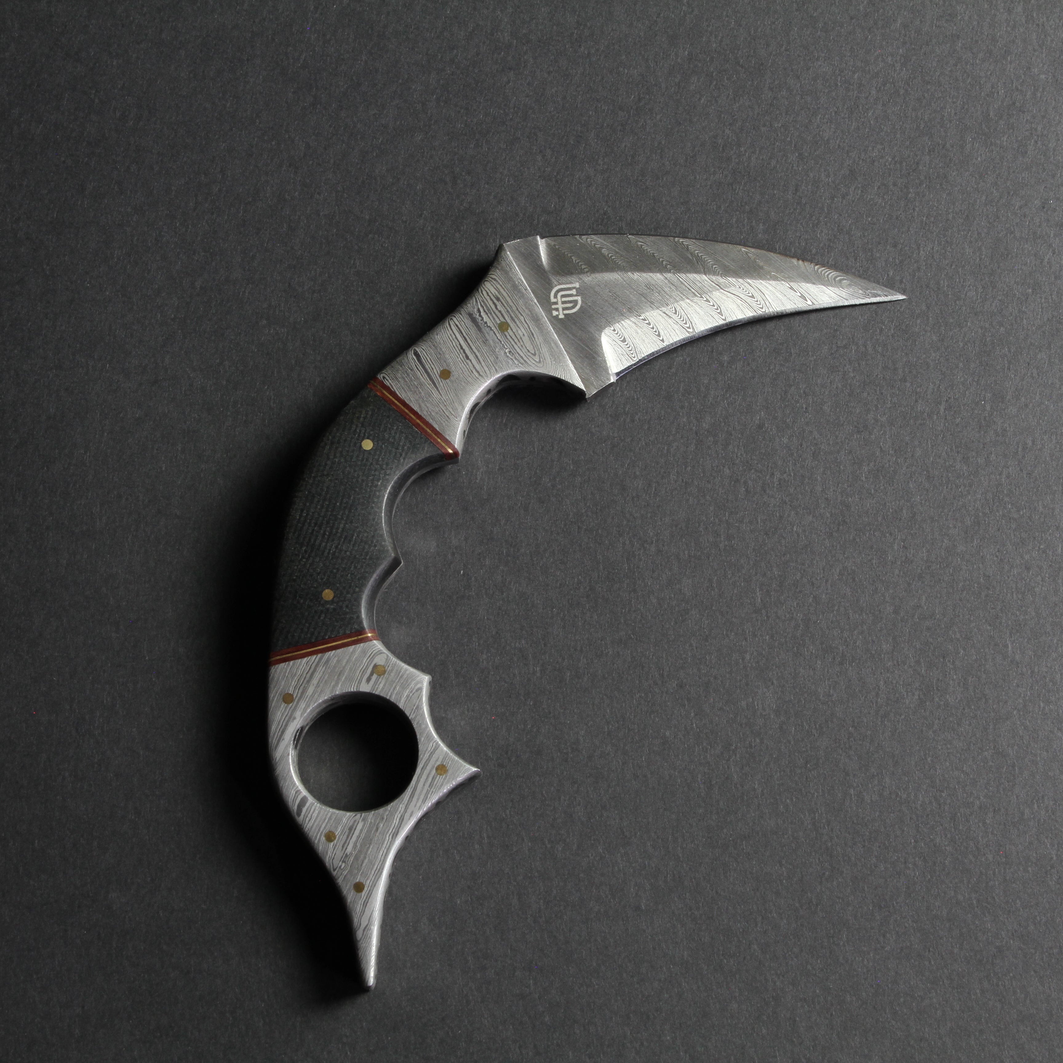 Dragon's Claw Hand-Forged Damascus Steel Karambit - G10