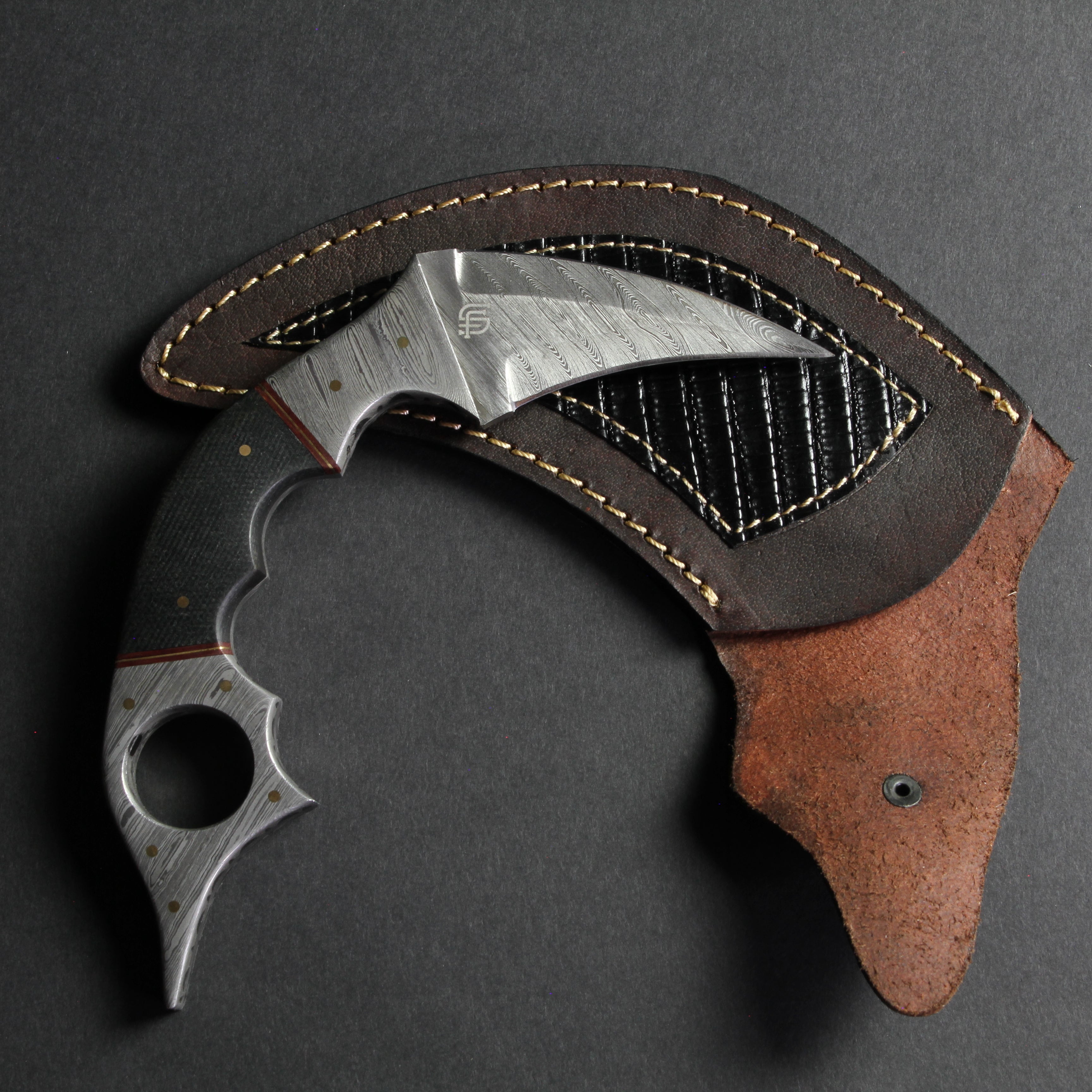 Dragon's Claw Hand-Forged Damascus Steel Karambit - G10