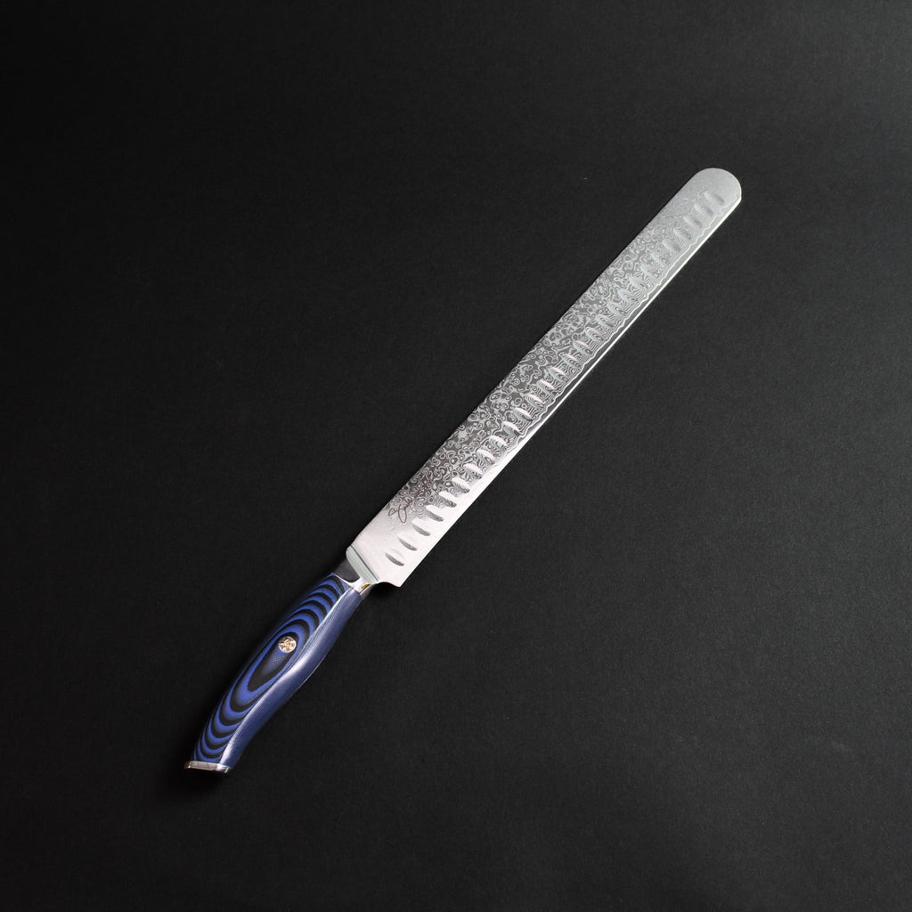 Smokin' and Grillin' with AB Signature Japanese Damascus Steel 12" Meat Slicer