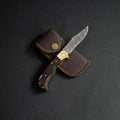 Freuchen Hand-Forged Damascus EDC Folding Knife - Wenge Wood