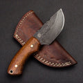 Colter Hand-Forged Damascus Steel Skinner - Walnut