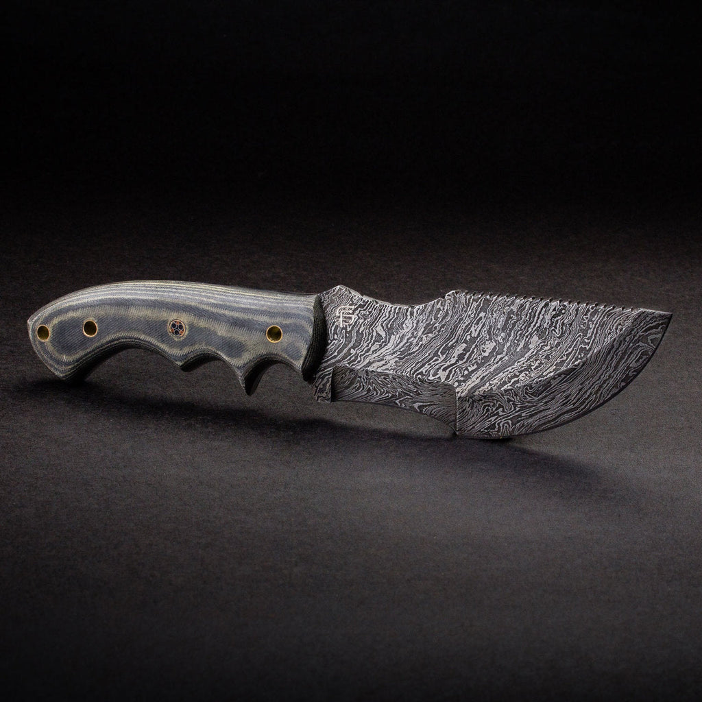 Ironside Hand-Forged Damascus Steel Tracker - G10