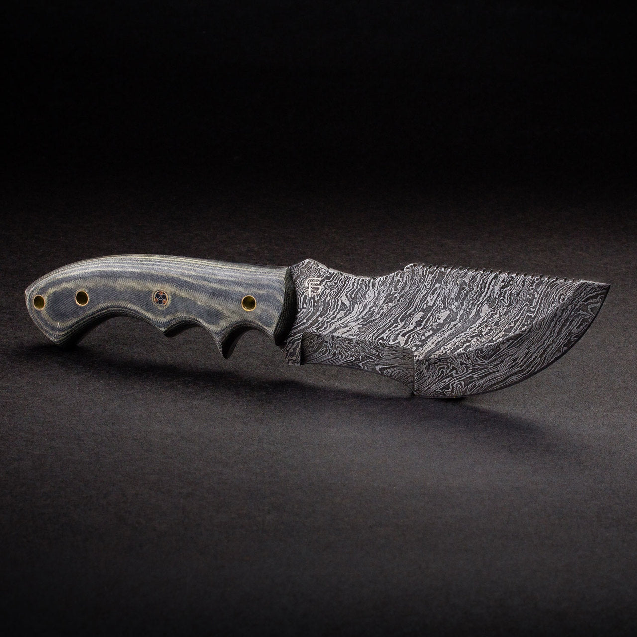 Ironside Hand-Forged Damascus Steel Tracker - G10