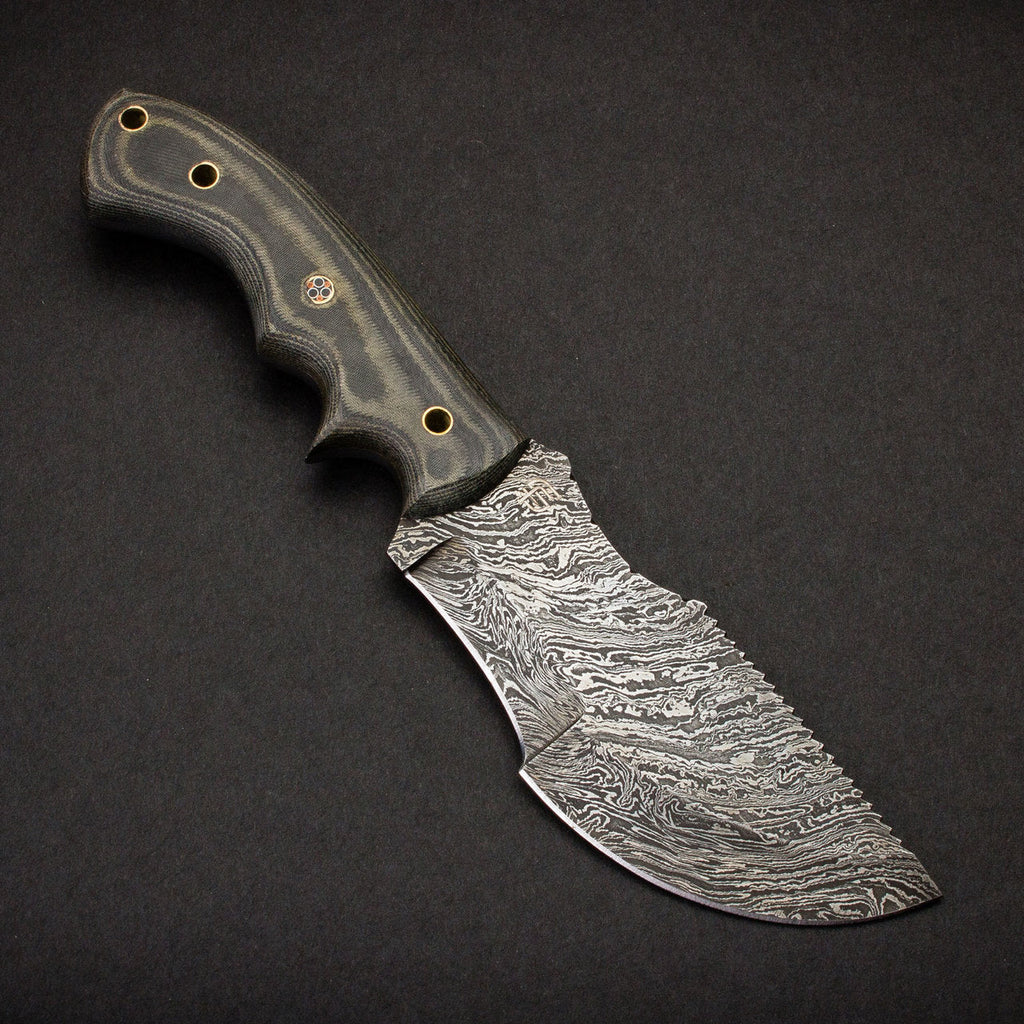 Ironside Hand-Forged Damascus Steel Tracker - G10