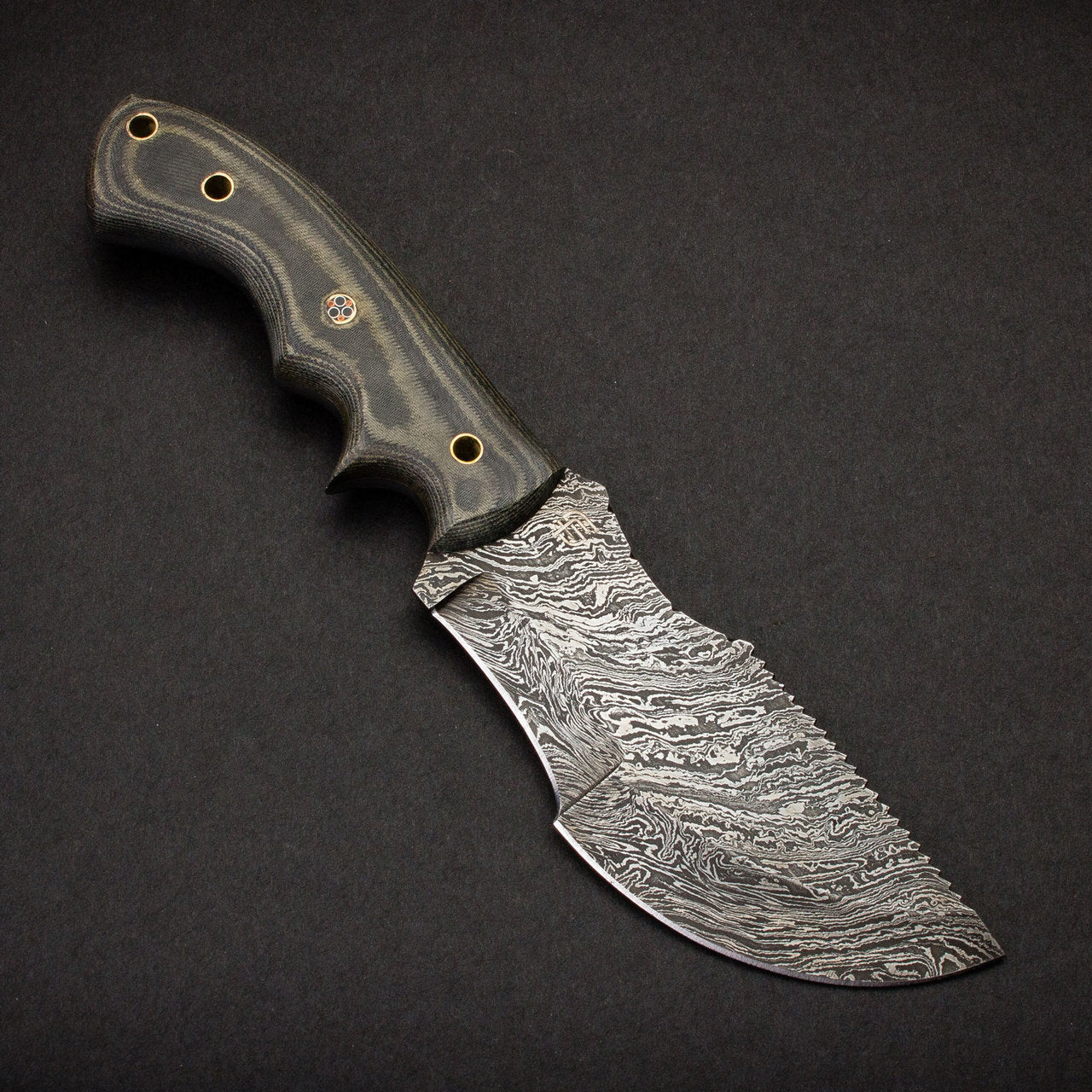 Ironside Hand-Forged Damascus Steel Tracker - G10