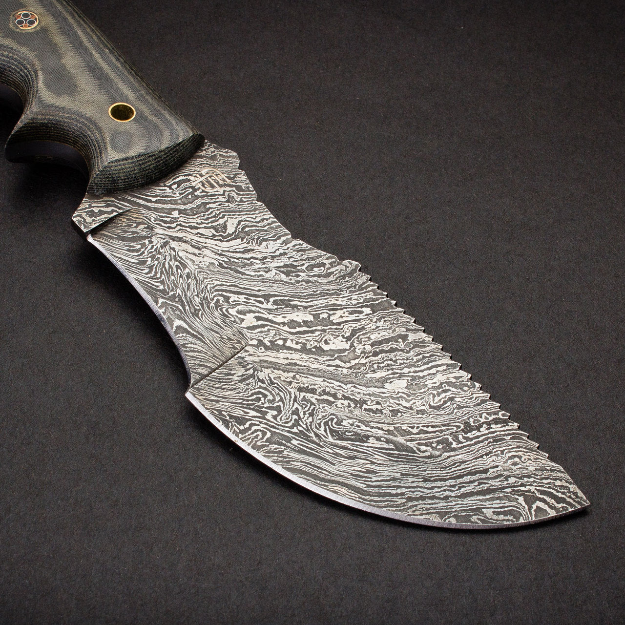 Ironside Hand-Forged Damascus Steel Tracker - G10