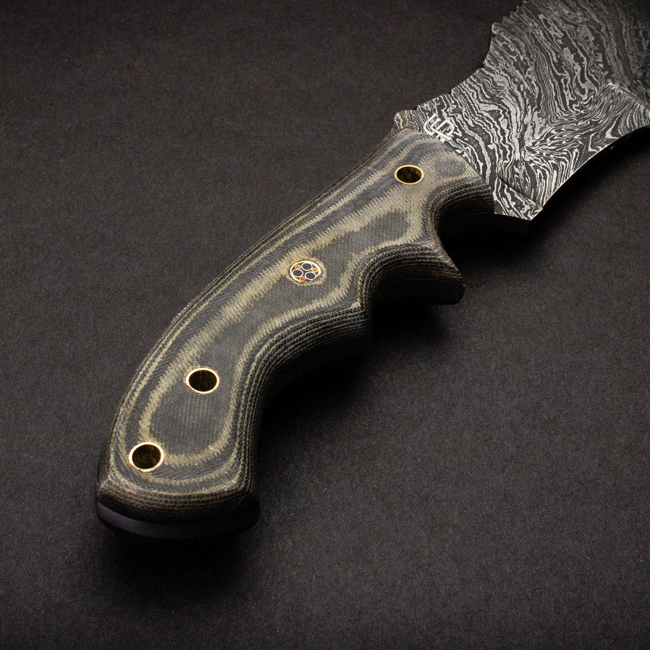 Ironside Hand-Forged Damascus Steel Tracker - G10