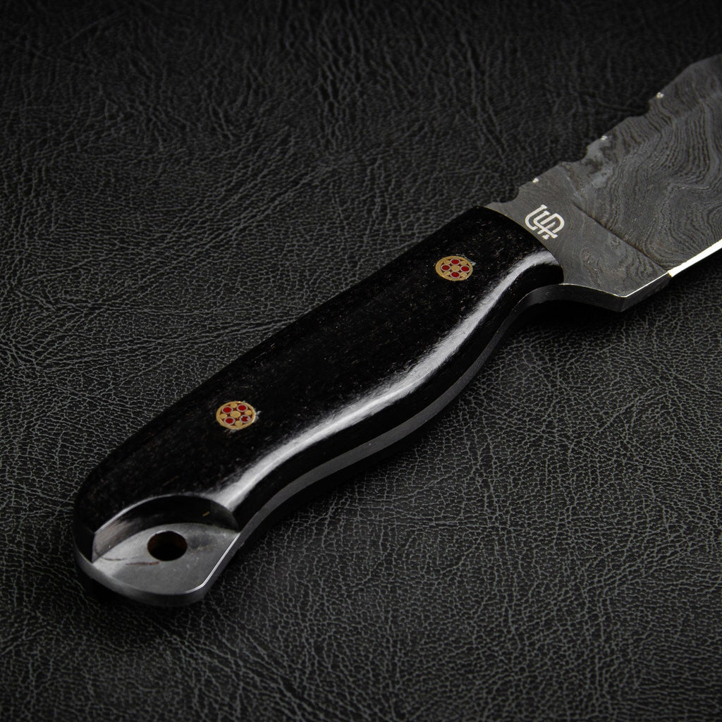 Becknell Hand-Forged Damascus Steel Hunting Knife - Black G10