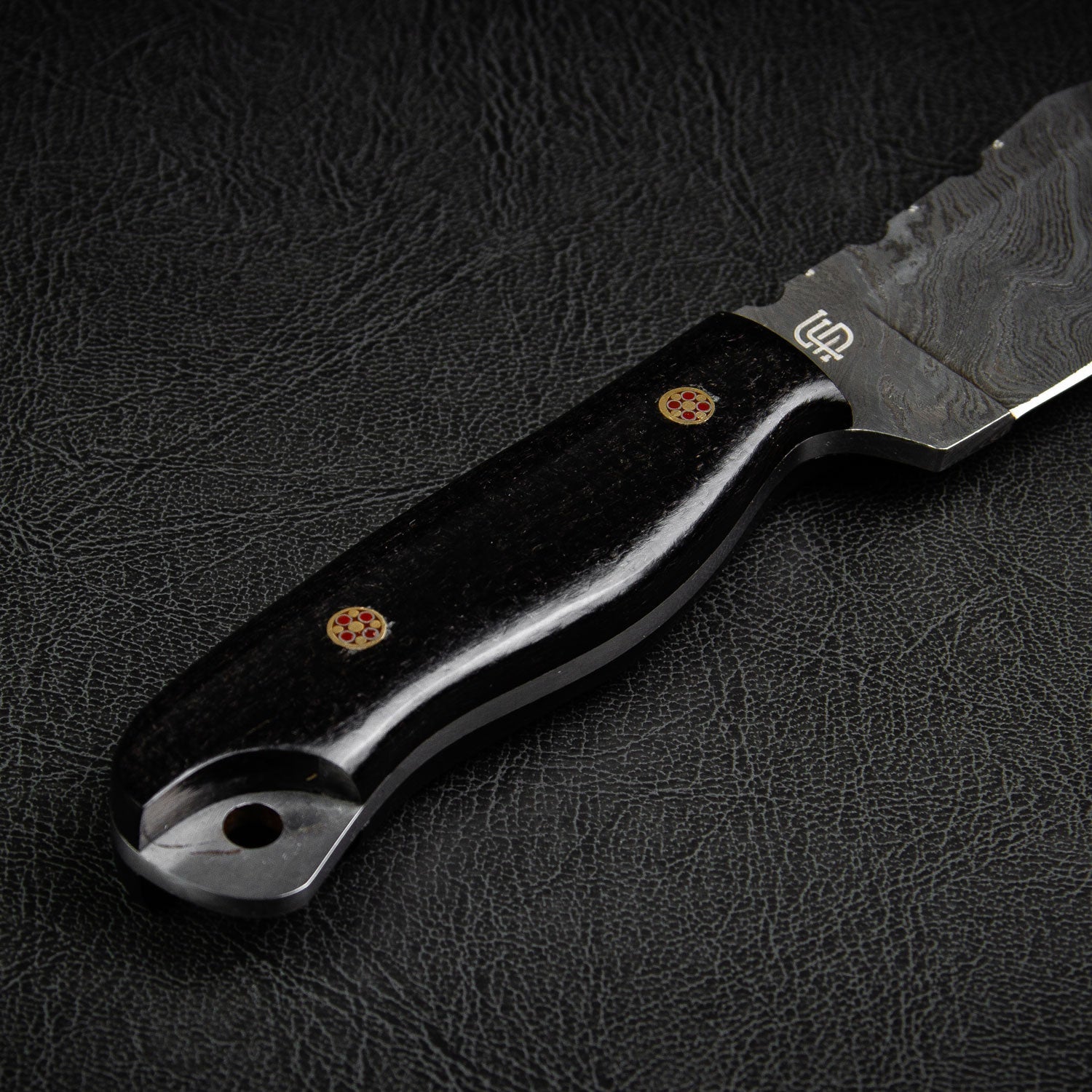 Becknell Hand-Forged Damascus Steel Hunting Knife - Black G10
