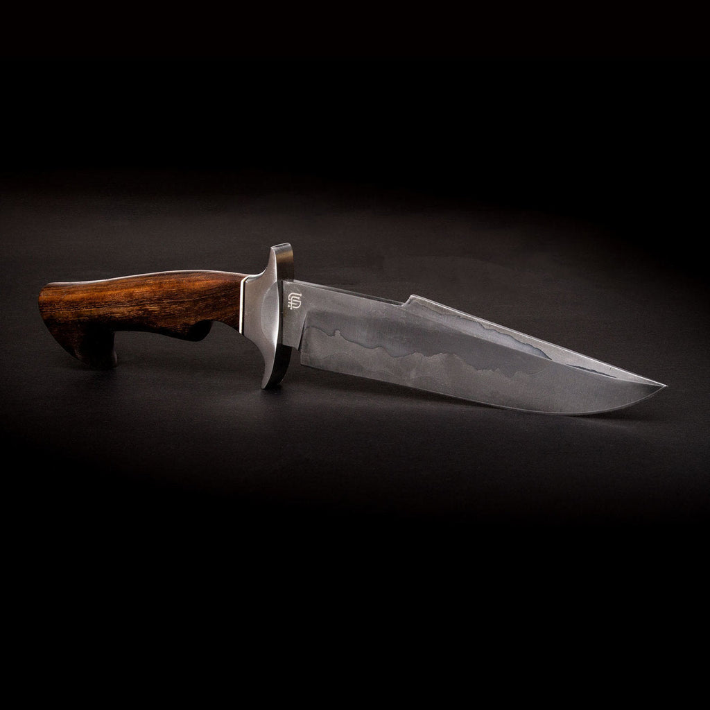 Hugh Glass Hand-Forged San Mai Steel Hunting Knife - Tali Wood