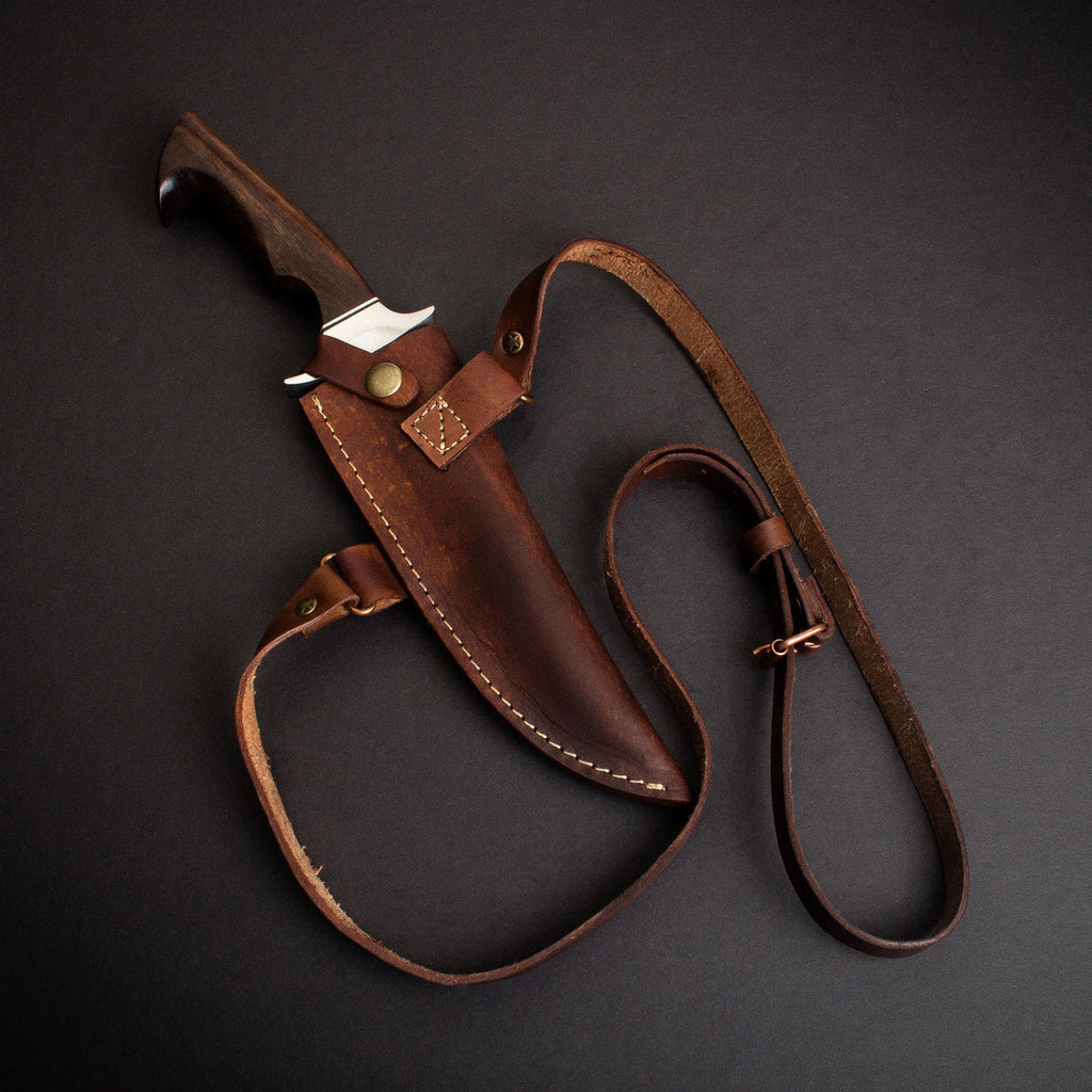 Hugh Glass Hand-Forged San Mai Steel Hunting Knife - Tali Wood