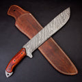 Percy Fawcett Hand-Forged Damascus Steel 11" Machete - Tali Wood