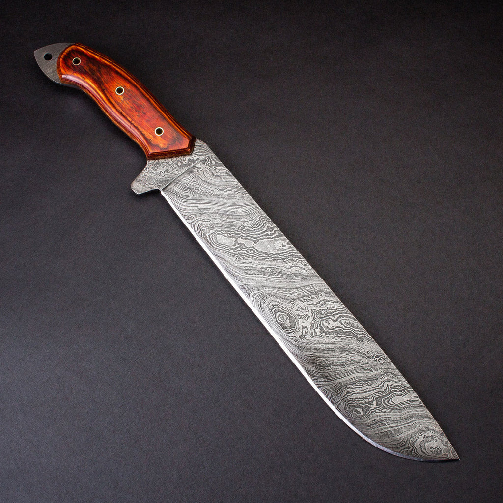 Percy Fawcett Hand-Forged Damascus Steel 11" Machete - Tali Wood